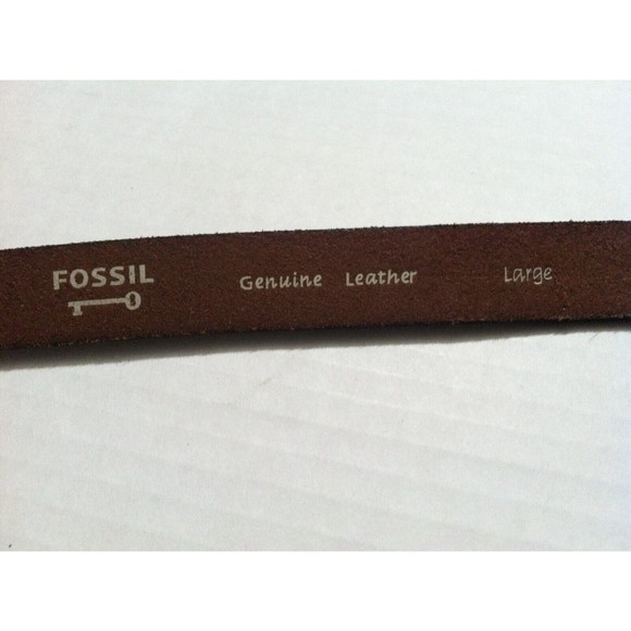 FOSSIL WOMENS NEW BROWN LEATHER BELT SIZE: L  LENGTH: 44\